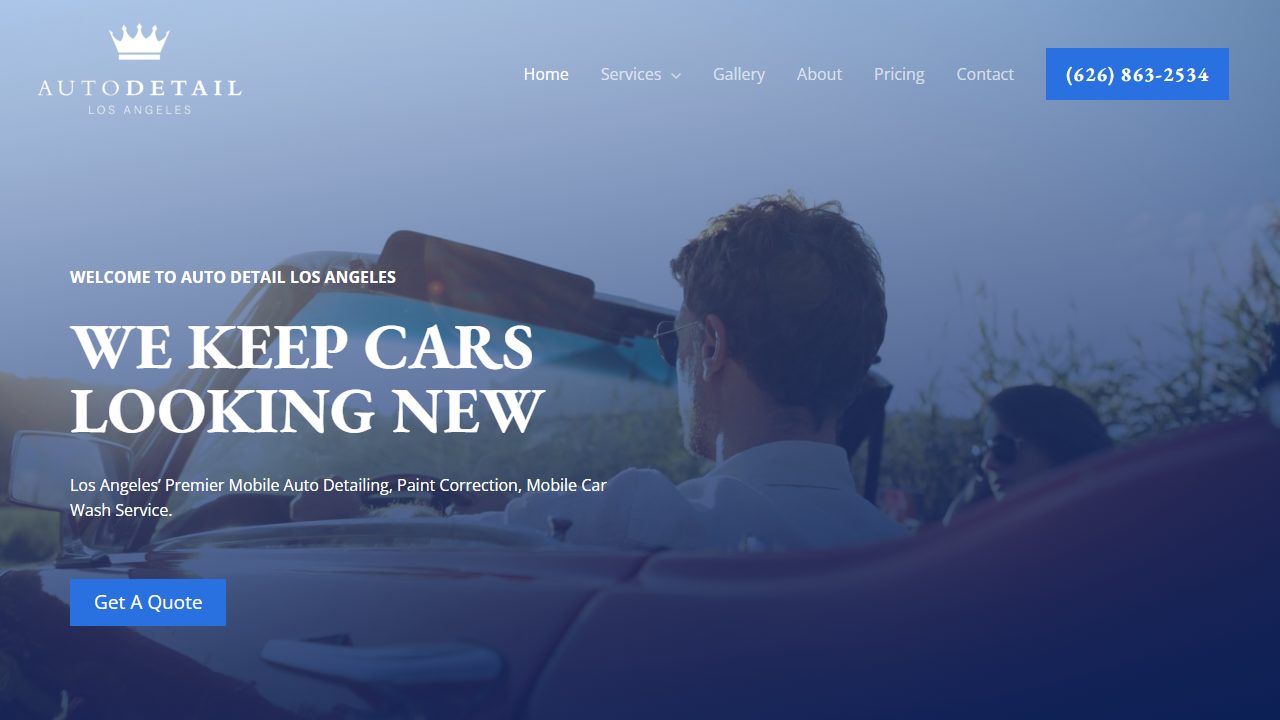 Auto Detail Los Angeles website preview