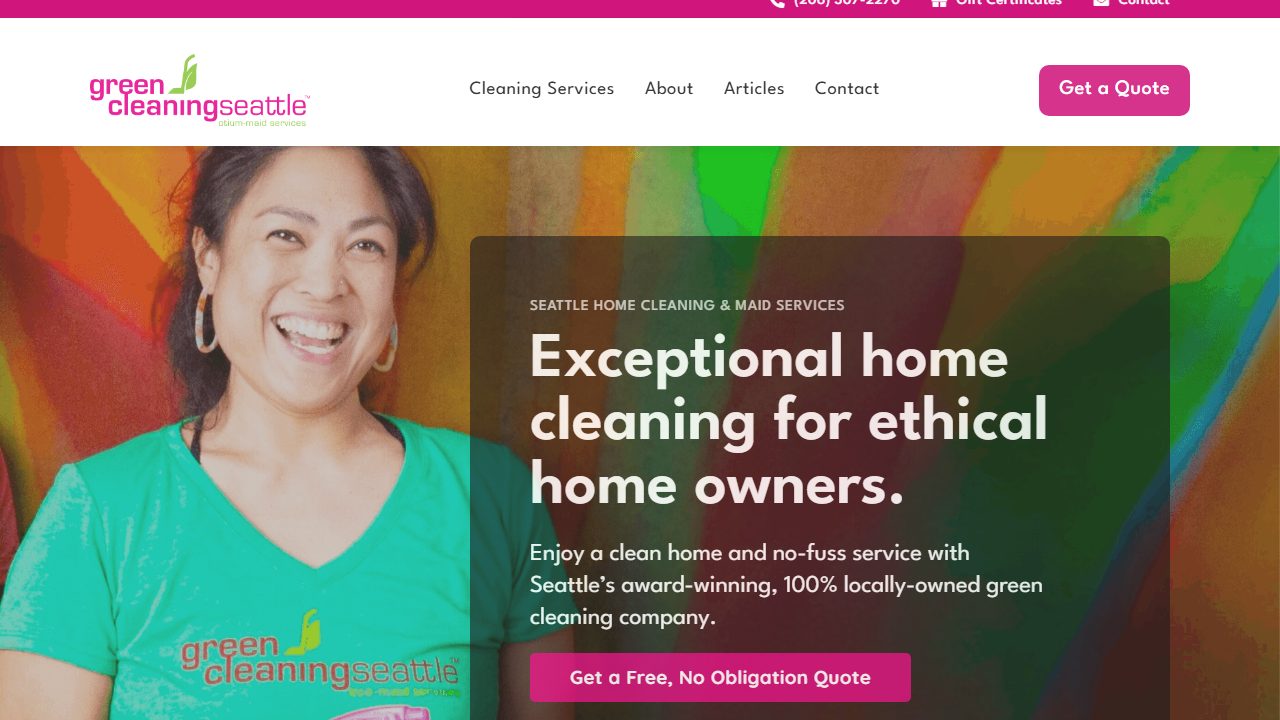 Green Cleaning Seattle website preview