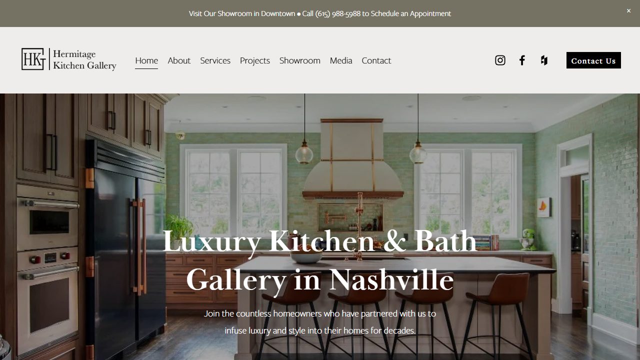 Hermitage Kitchen Gallery website preview