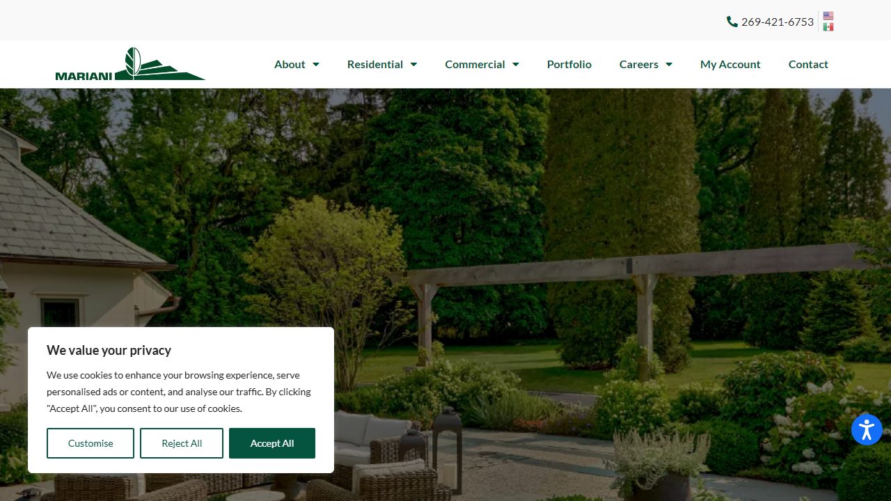 Mariani Landscape website preview
