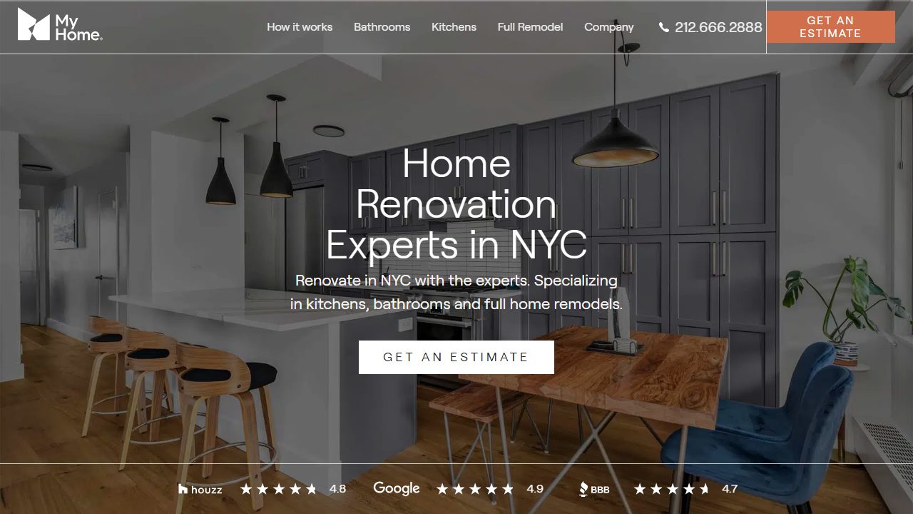 MyHome Renovation Experts website preview