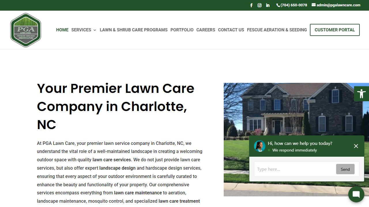 PGA Lawn Care website preview