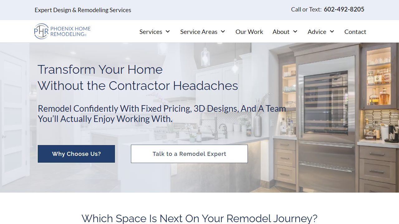 Phoenix Home Remodeling website preview