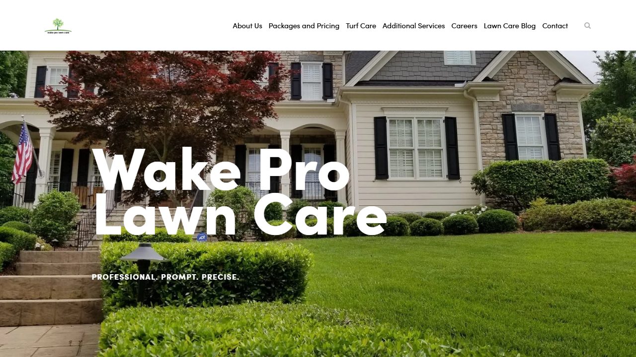 Wake Pro Lawn Care website preview